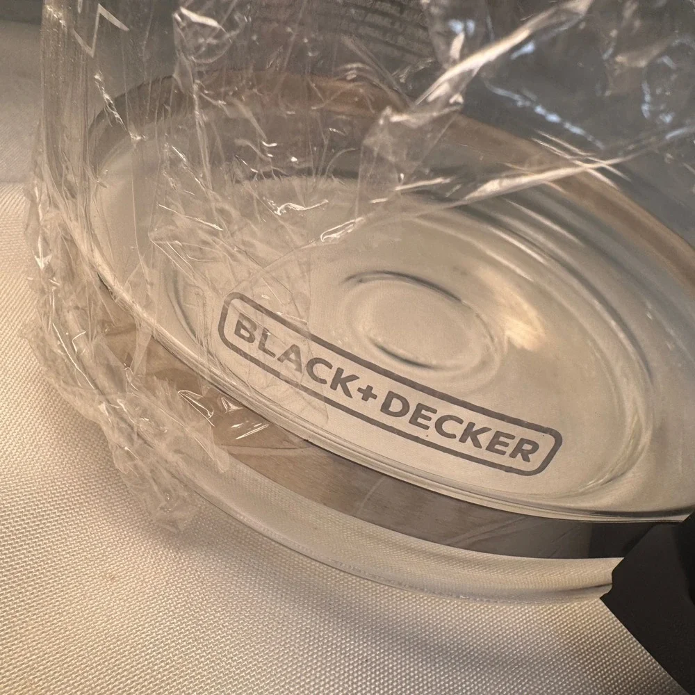 Black & Decker 12 Cup Glass Coffee Carafe Replacement Clear Black Handle Lid